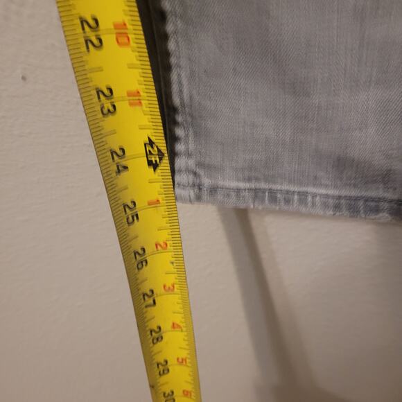 Mother The Dropout Holy Smokes Denim Jeans Womens 27 Grey Tapered Distressed - Picture 10 of 13